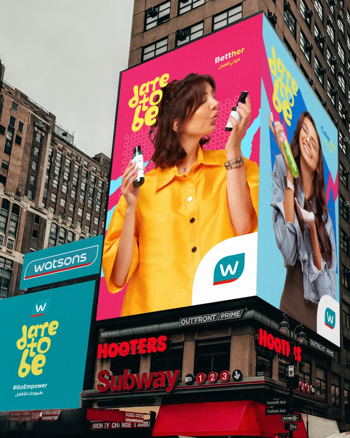 Better and Bolder, above the crossing